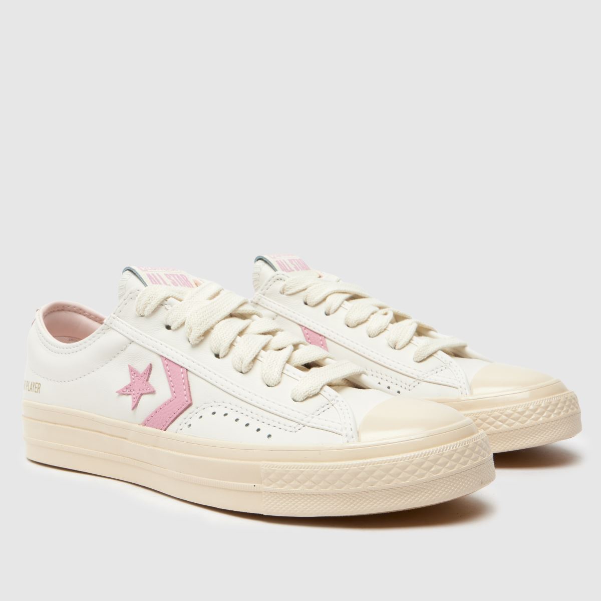 Converse Star Player 76 cipők fehér és rózsaszín színben