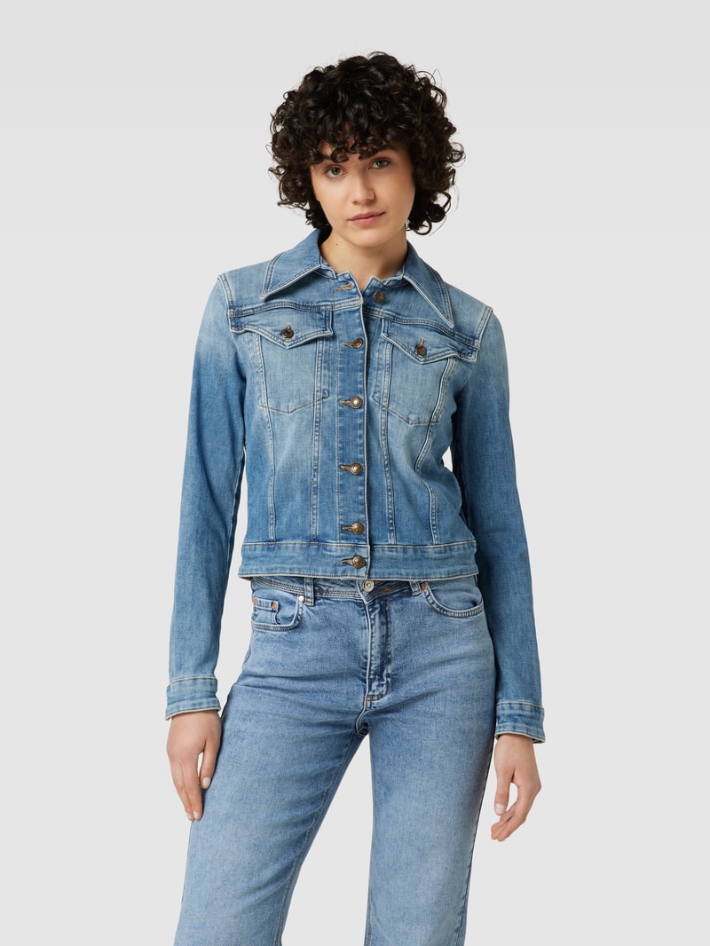 Jeansjacke mit Umlegekragen Modell 'SOMERTON' in jeans