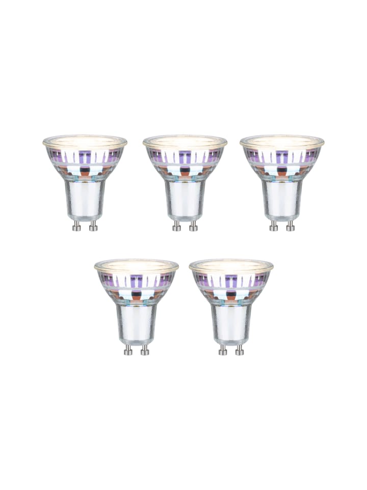 paulmann Bundle 5er Pack LED Eco-Line GU10 450lm 2,5W 3000K 100° Glas 230V A günstig kaufen onesize