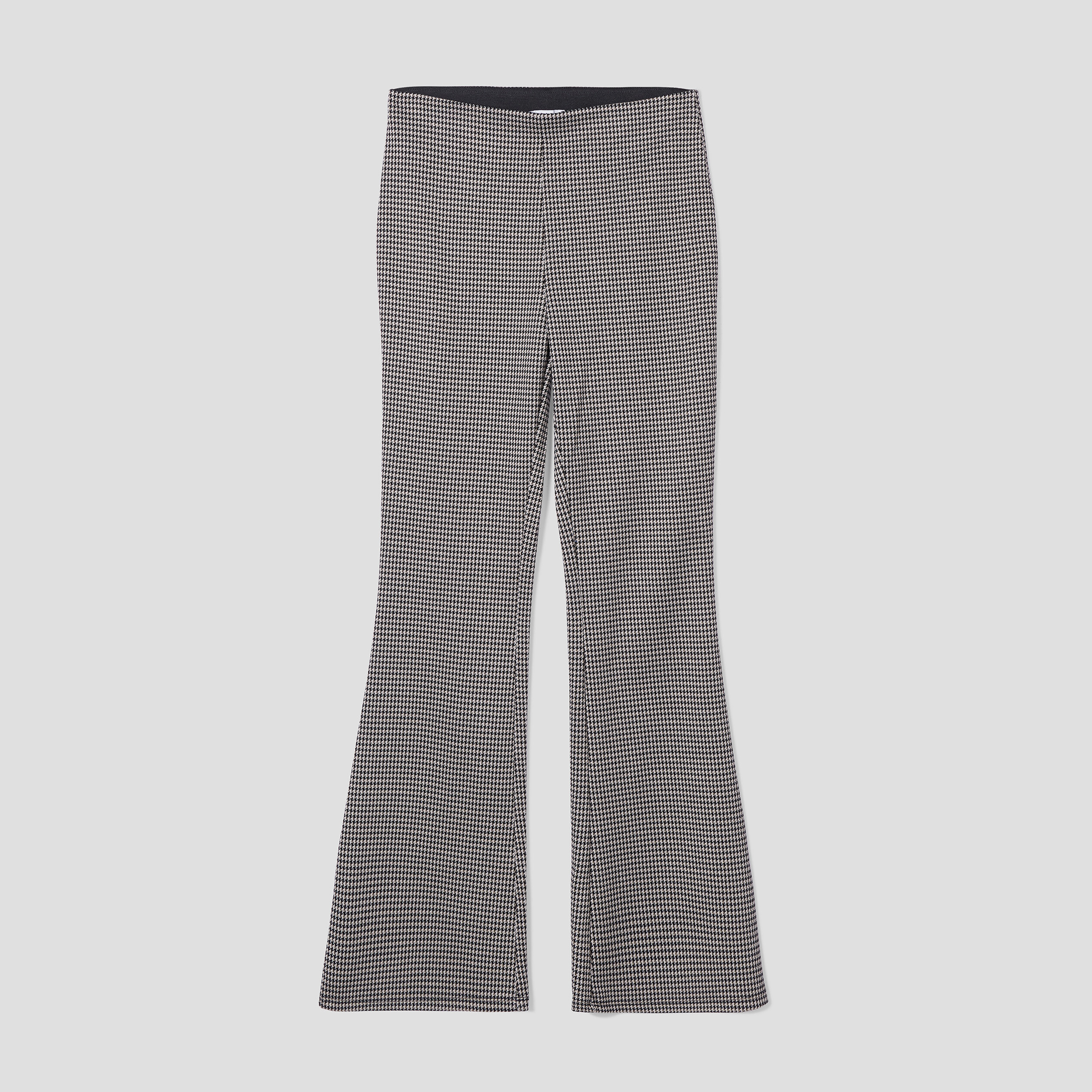Pantalon flare taille haute élastiquée beige femme | La Halle