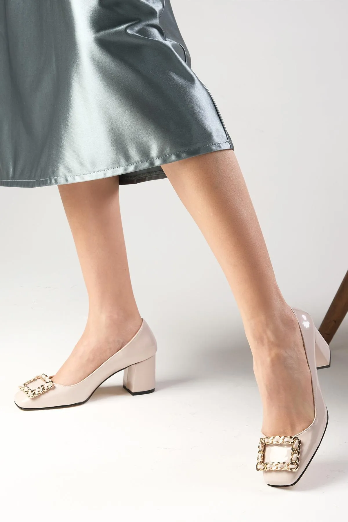 Mio Gusto  High Heels - Beige - Blockabsatz