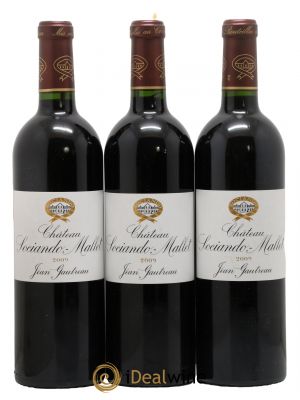 Château Sociando Mallet  2009 - Lot de 3 Bouteilles