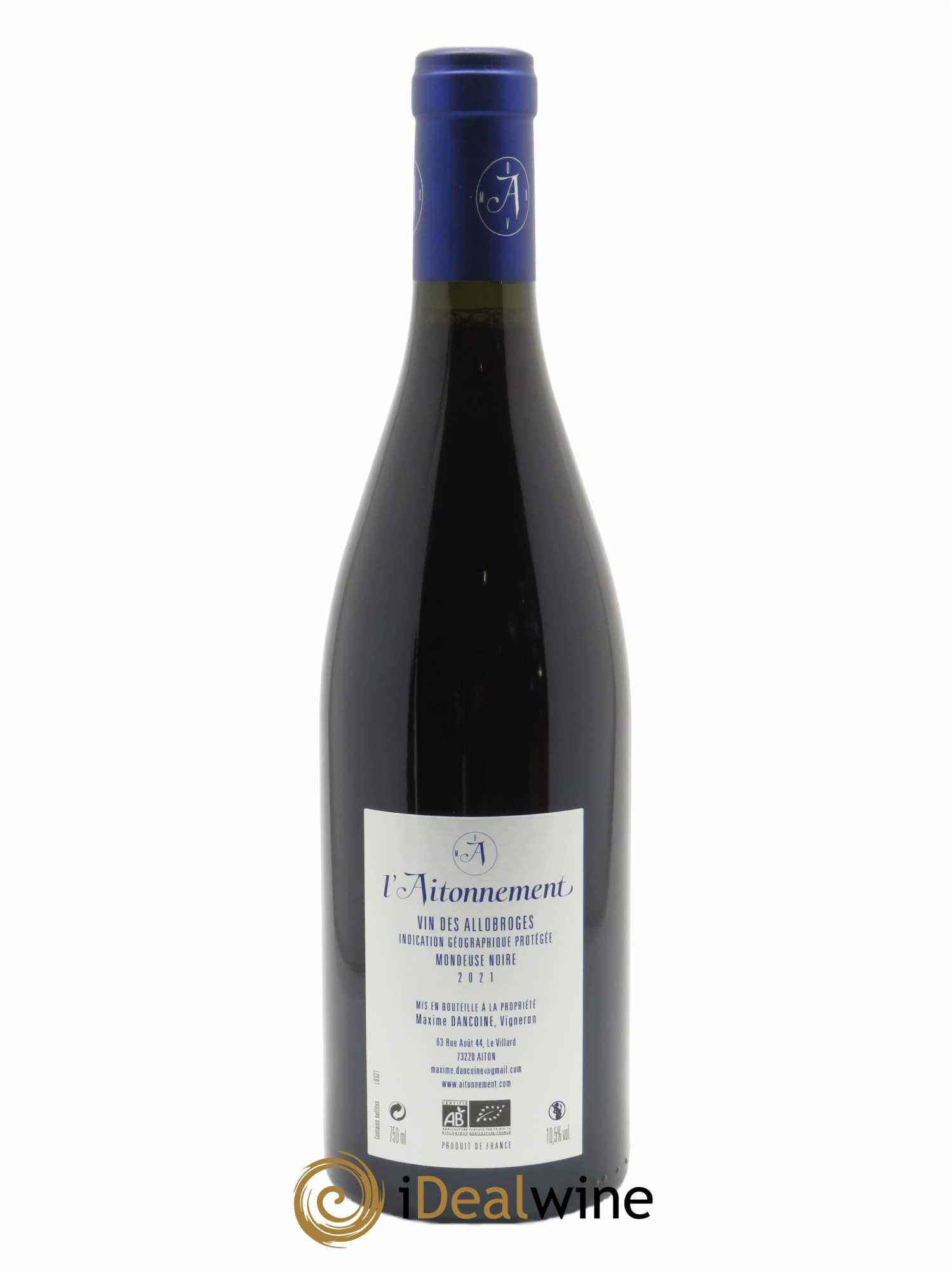 IGP Vin des Allobroges Dark Side L'Aitonnement  2021 - Lot de 1 Bouteille