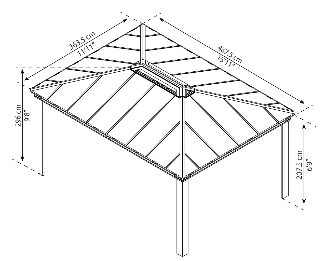 Canopia by Palram Palram Aluminium Pavillon Dallas 4900