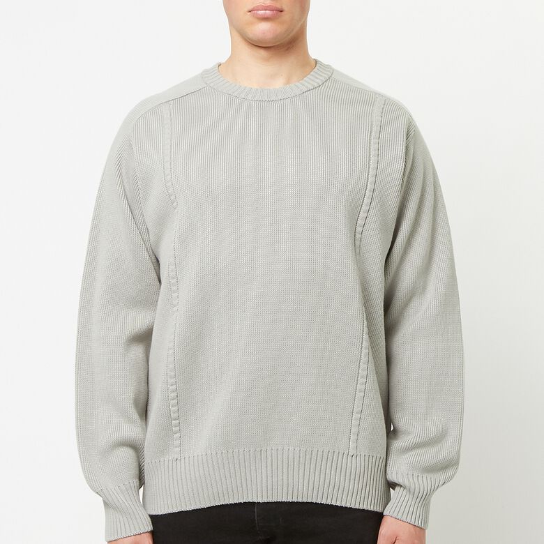 GR10K Embossed Crew Neck Knit pale grey