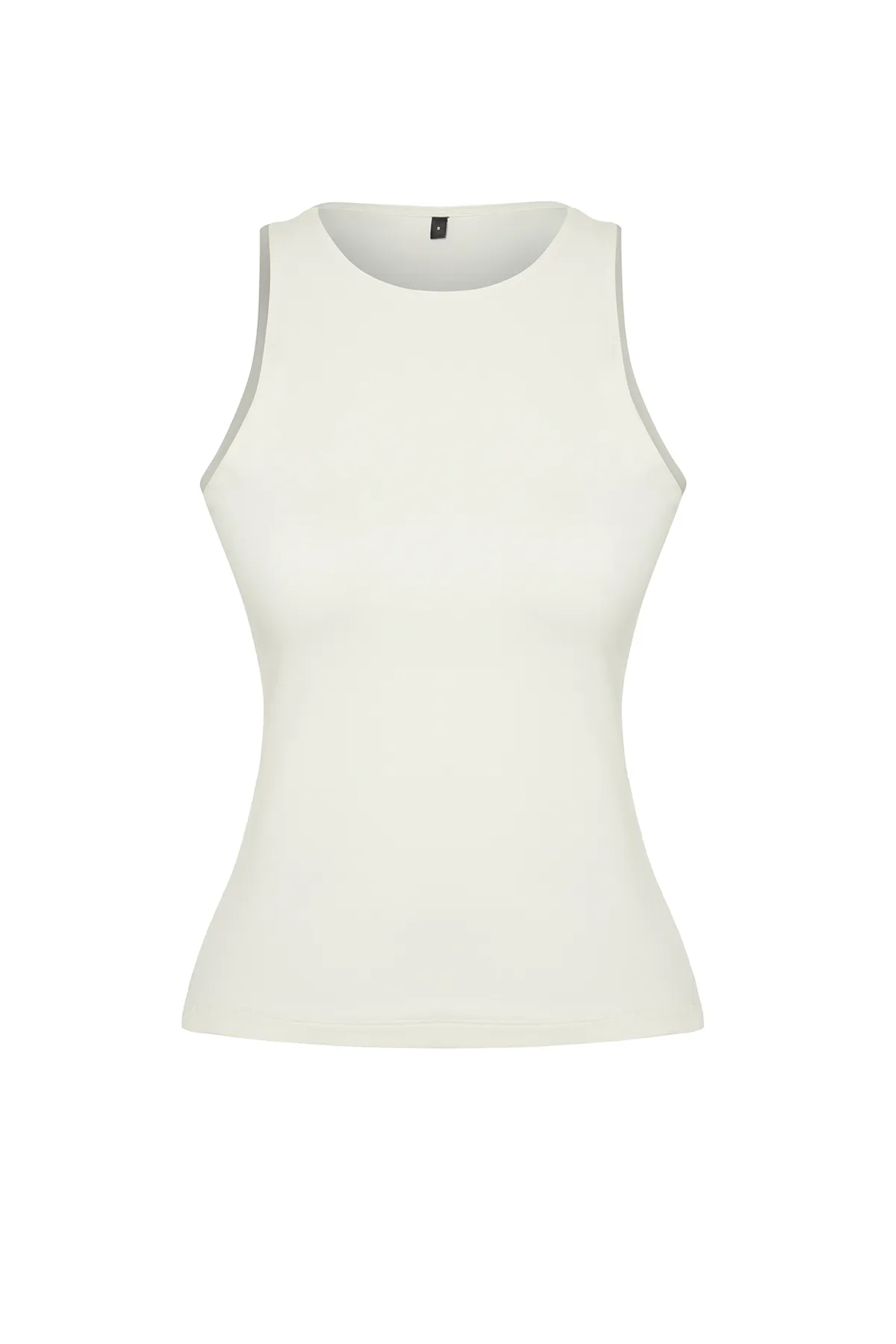 Trendyol Collection  Flexibles Neckholder-Unterhemd aus Baumwolle - Ecru, TWOSS23AL00069