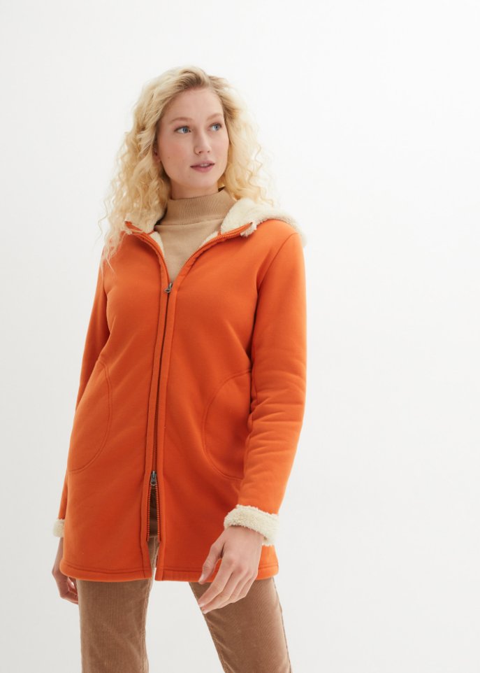 Sweatjacke mit Teddyfell