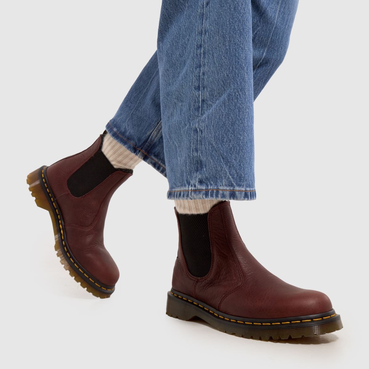 Dr Martens 2976 chelsea-stövlar i vinröda