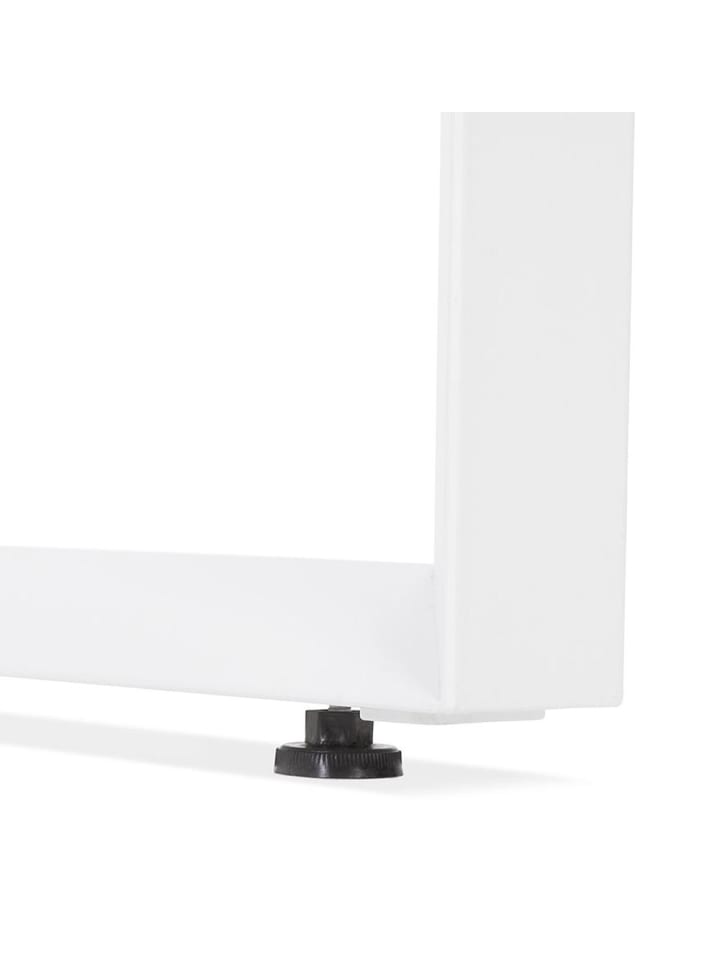 KADIMA DESIGN Schreibtisch 140x140 cm funktional minimalistisch ergonomisch in Beige-Weiß günstig kaufen