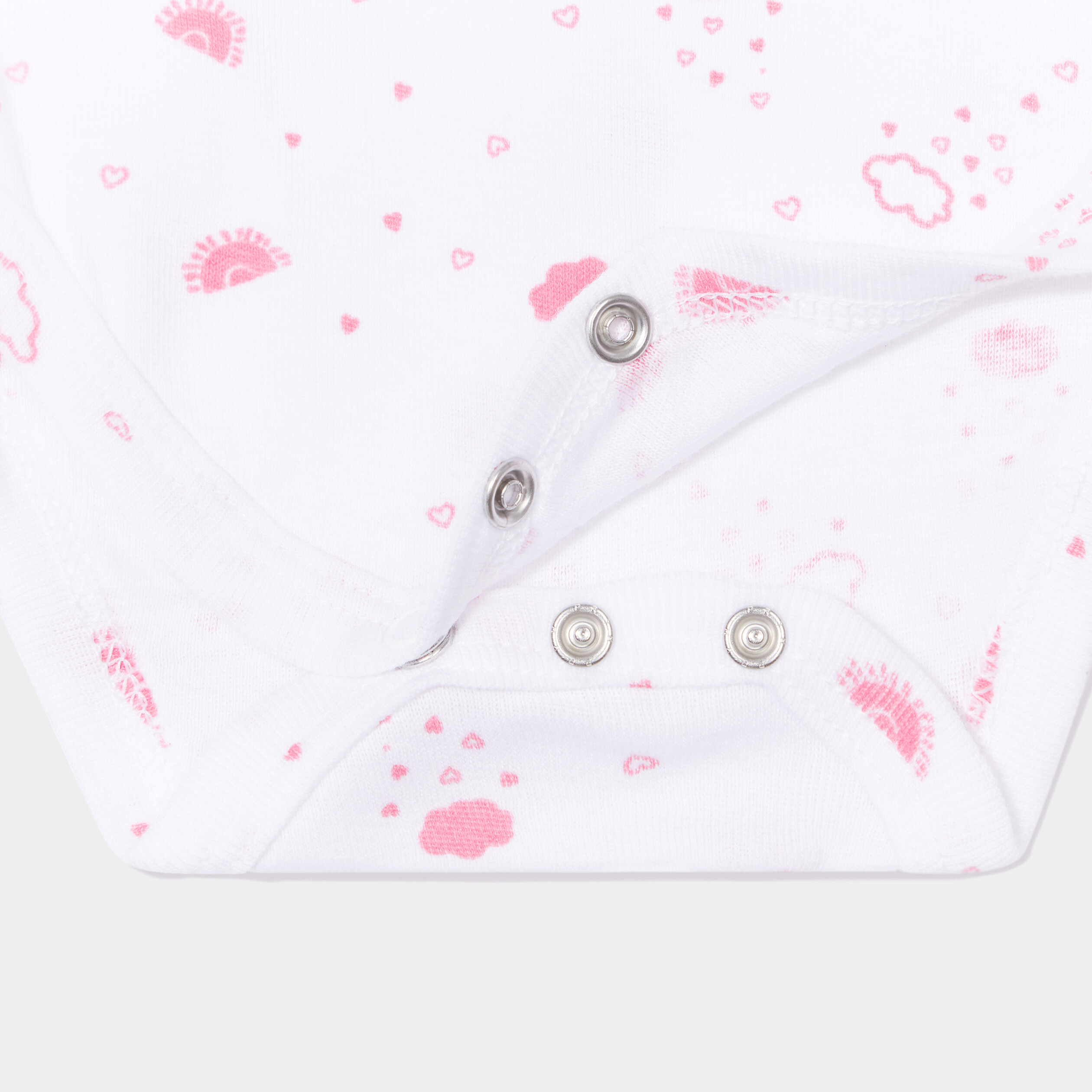 Lot 3 bodies US coton rose fushia bébé fille | La Halle