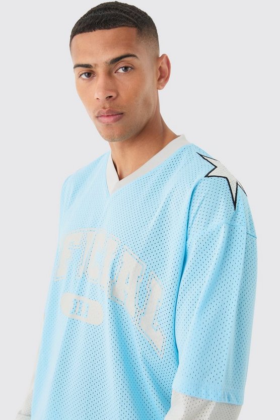 Kastiges Oversize Mesh-Oberteil