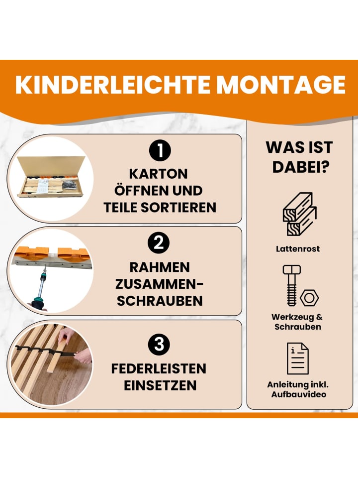 Coemo 2er Set Lattenrost MULTIRA  in Natur günstig kaufen