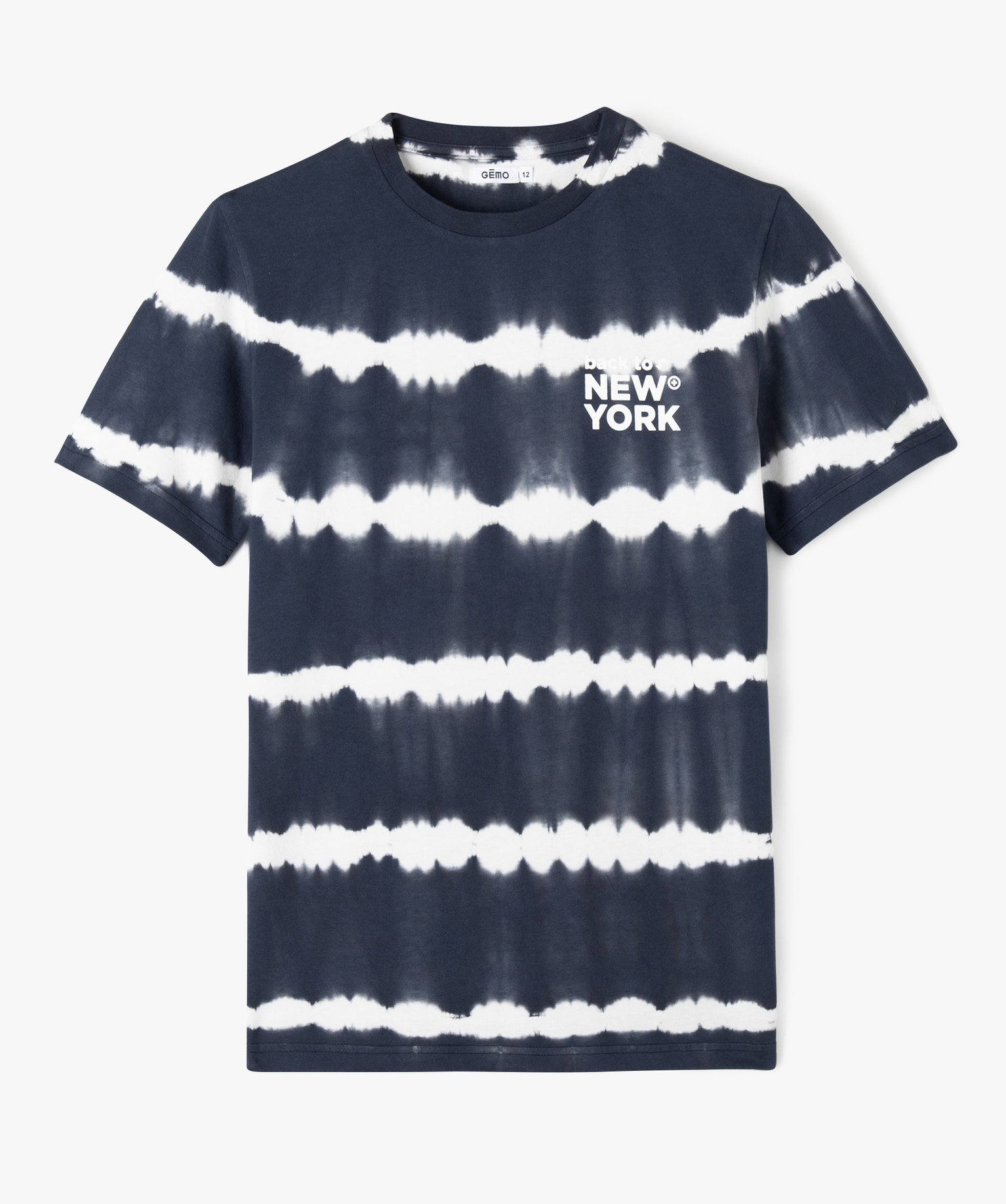 Tee-shirt à manches courtes effet tie and dye Garçon bleu | GEMO
