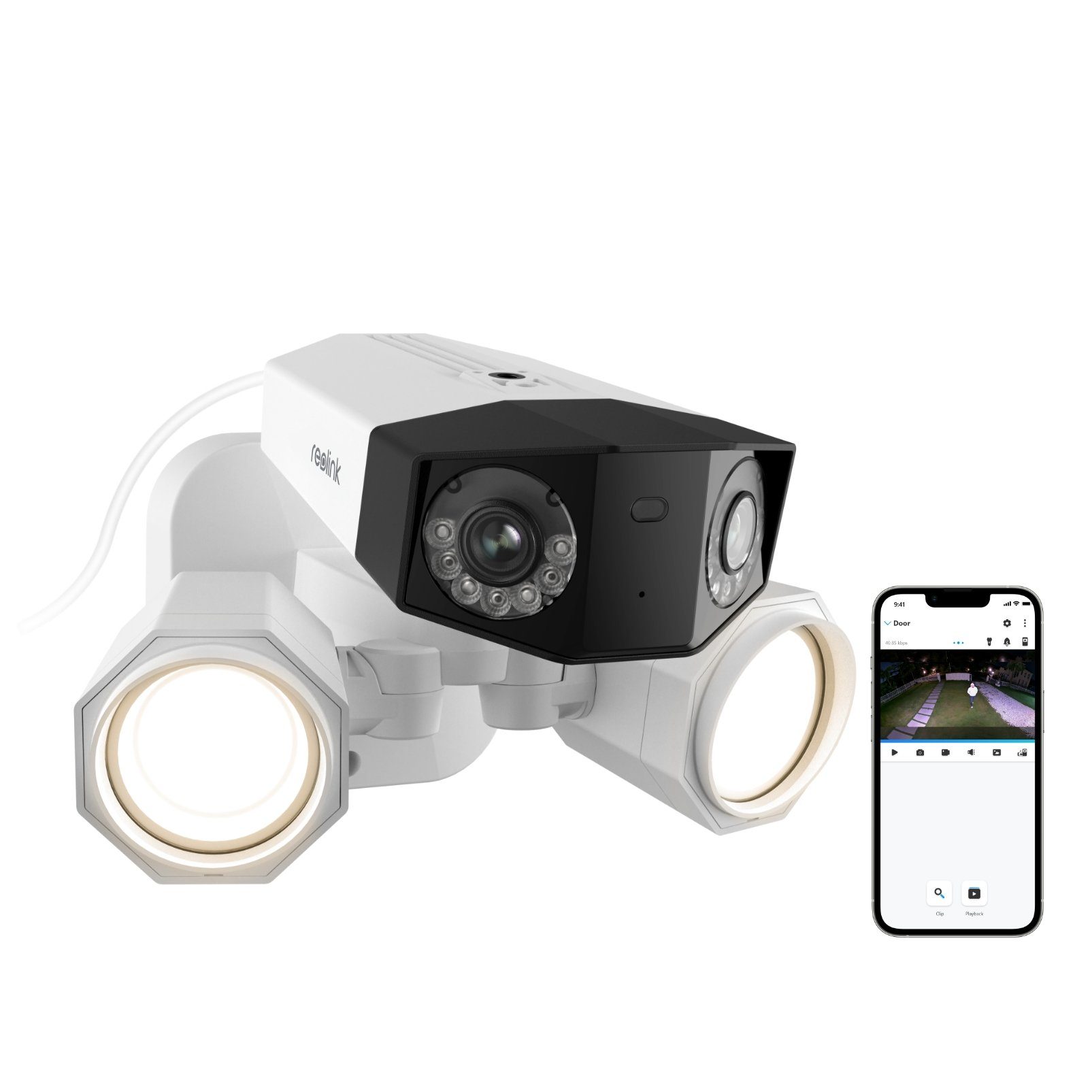 Reolink 8MP UHD Duo-Serie Floodlight PoE Überwachungskamera (Außenbereich, Dual-Objektiv, 180° Panorama-Weitwinkel, Stromversorgung über Ethernet)