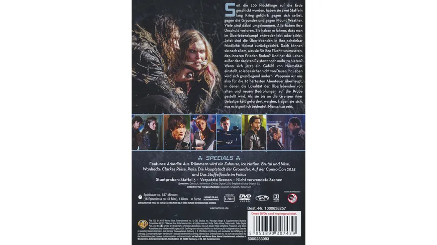 The 100 - Die komplette 3. Staffel  [4 DVDs]