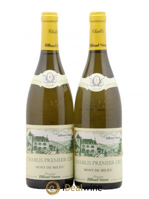 Chablis 1er Cru Mont de Milieu Billaud-Simon (Domaine)  2018 - Lot de 2 Bouteilles