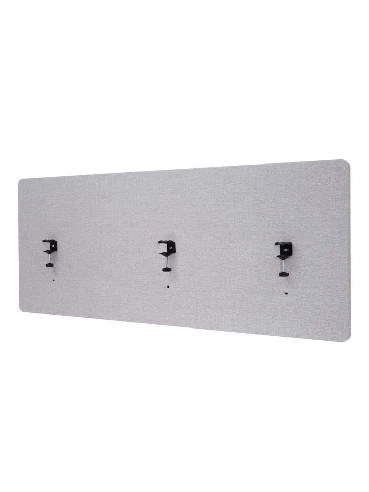 MCW Akustik-Tischtrennwand G75, 60x160cm grau günstig kaufen onesize