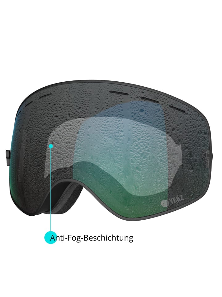 YEAZ XTRM-SUMMIT Ski- Snowboardbrille ohne Rahmen silber verspiegelt in silber günstig kaufen onesize