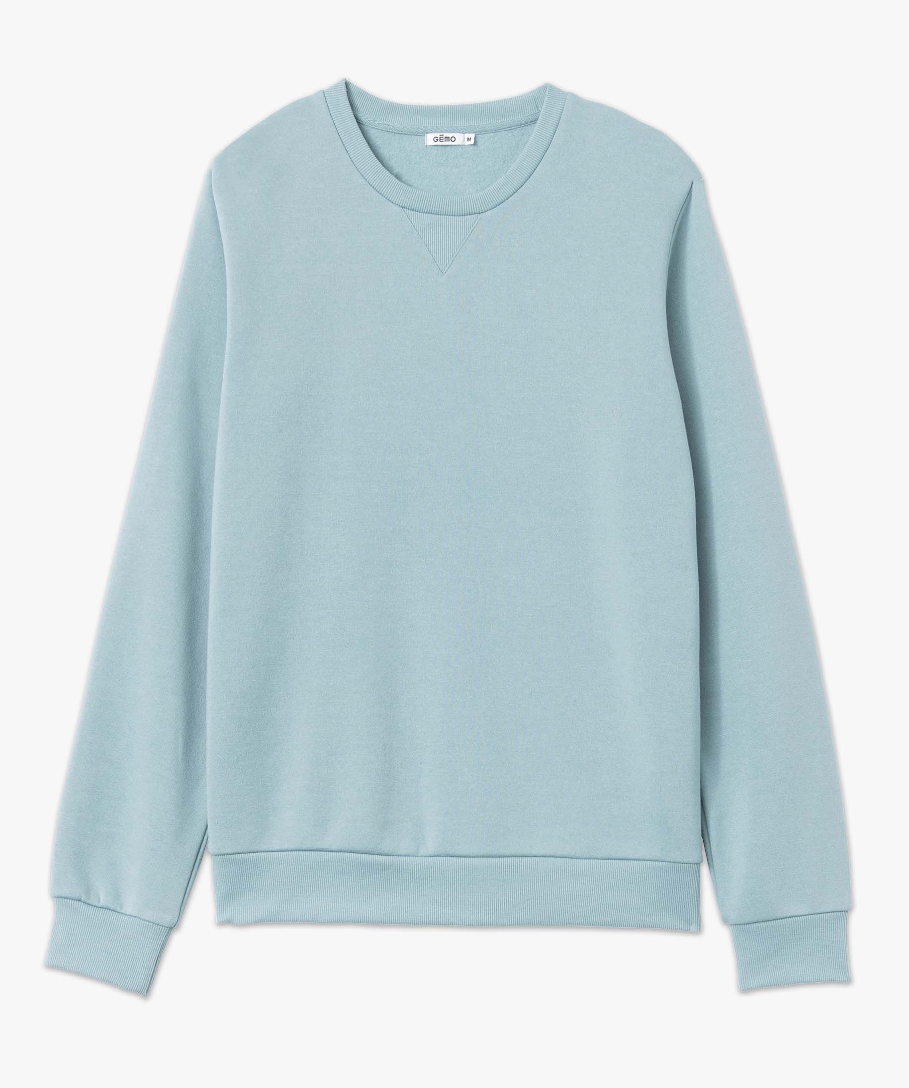 Sweat homme avec intérieur molletonné bleu | GEMO