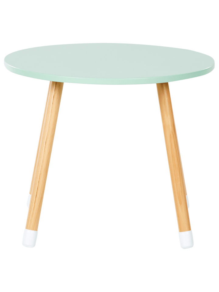 Beliani 3-tlg Kindertisch mit Stühlen ROBIN in Weiß/Heller Holzfarbton/Grün günstig kaufen onesize