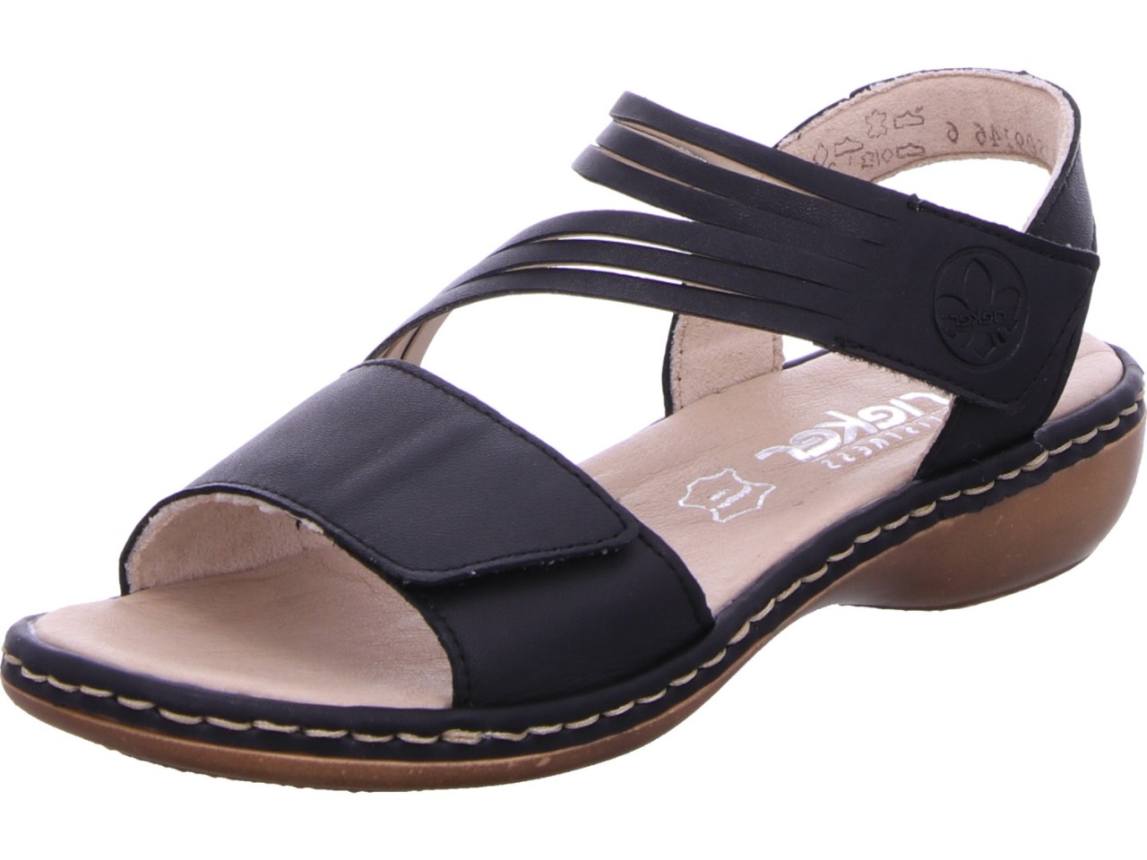 RIEKER Klassische Sandalen schwarz