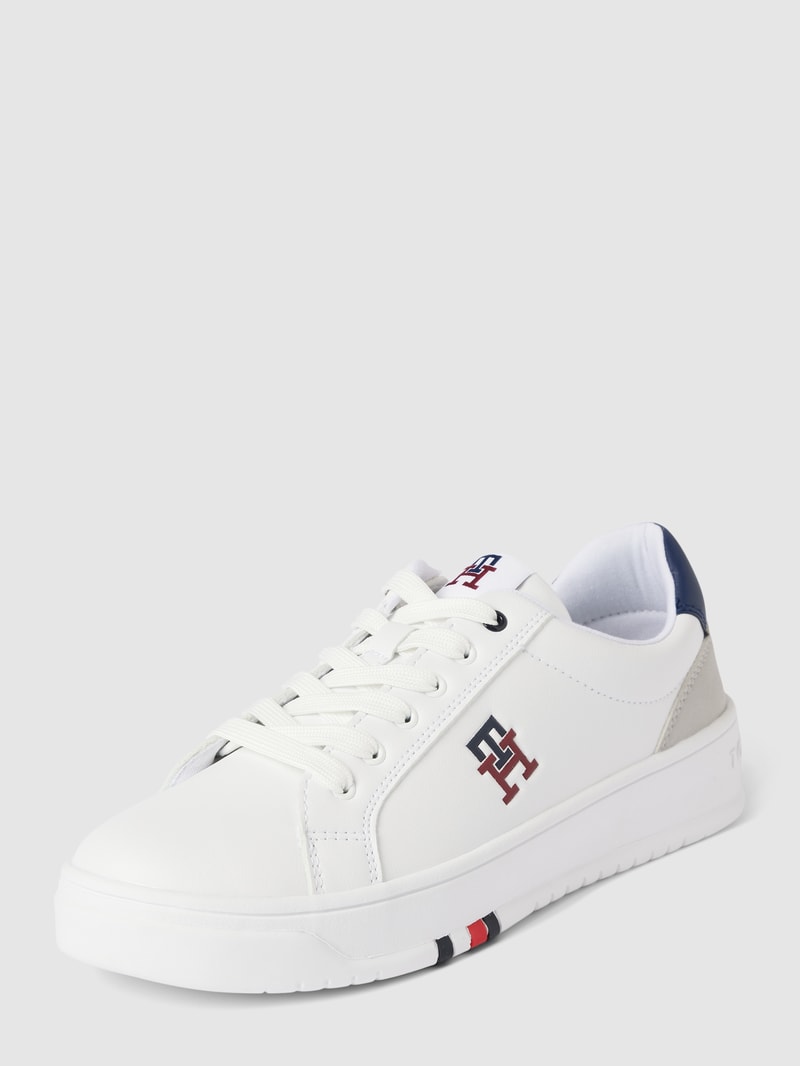 Sneaker mit Label-Prints Modell 'KAREEM' in weiß
