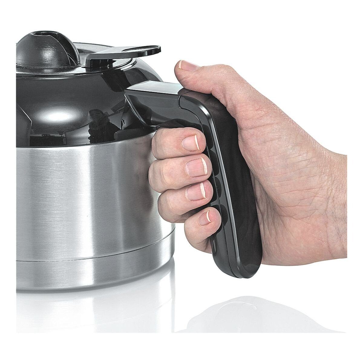 Severin Filterkaffeemaschine, 1l Kaffeekanne, mit Thermokanne, bis 8 Tassen, 1000 Watt