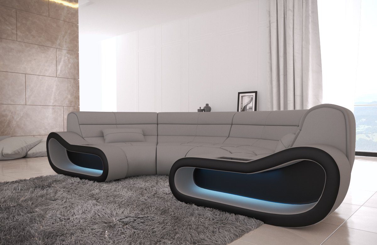 Sofa Dreams Ecksofa Bigsofa Couch Polster Sofa Stoff Concept Stoffsofa, Designersofa mit ergonomischer Rückenlehne