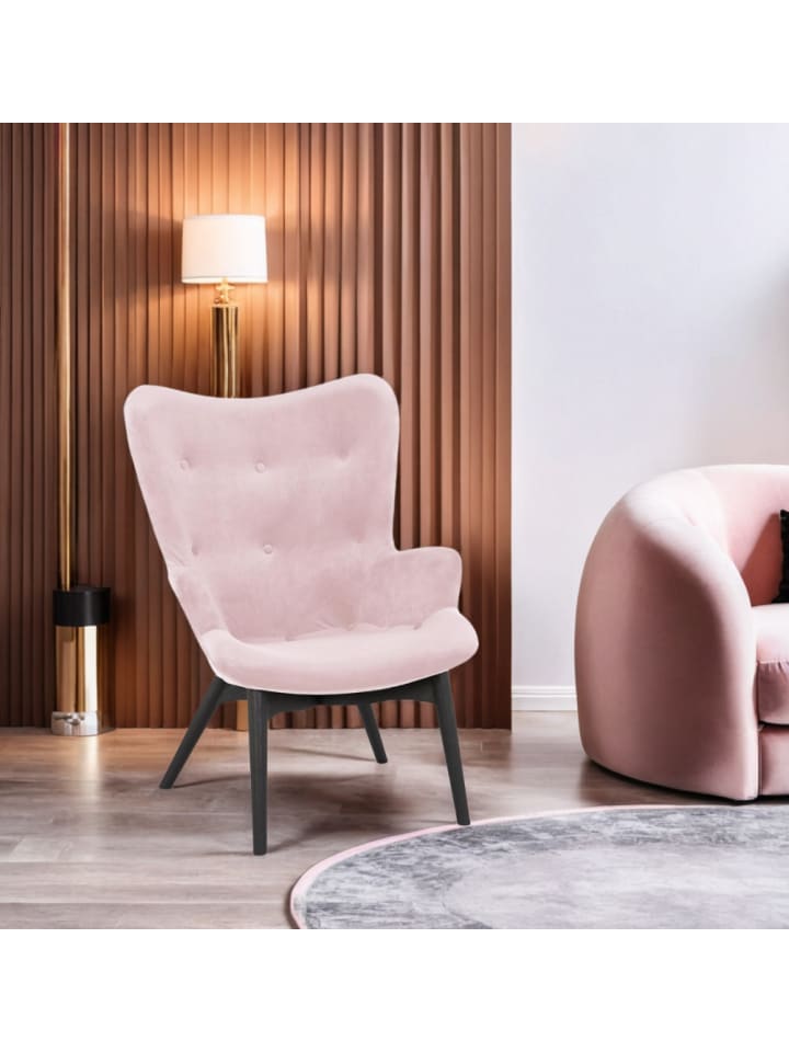 KADIMA DESIGN Sessel Samt, Retro Loungesessel, Ergonomisch Relaxsessel, Hochlehner günstig kaufen onesize