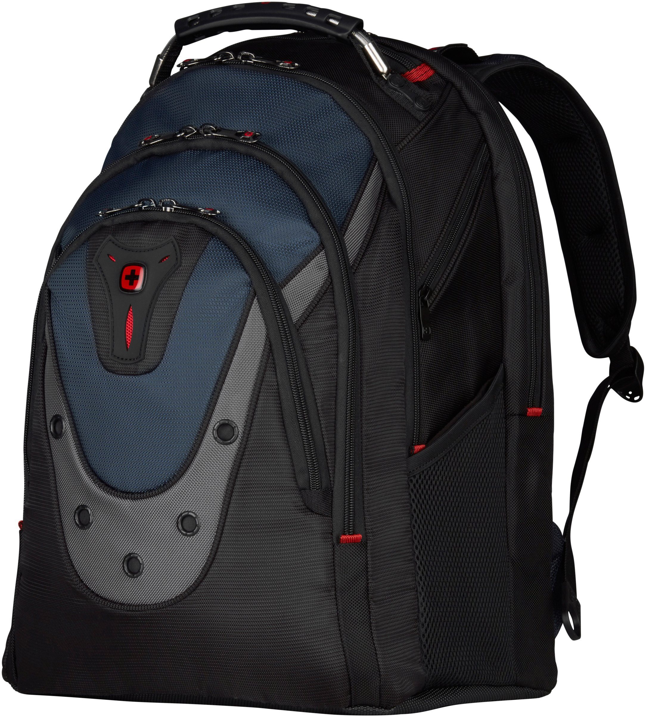 Wenger Laptoprucksack Ibex, schwarz/blau, für Laptops bis 17 Zoll