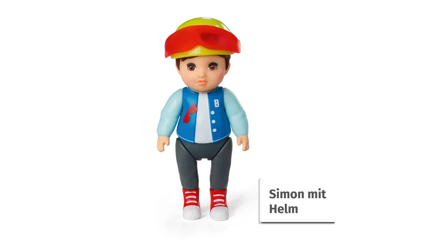 BABY born Minis - Playset Scooter, 7 cm große Puppe Simon mit Roller und Helm, 906118, Zapf Creation