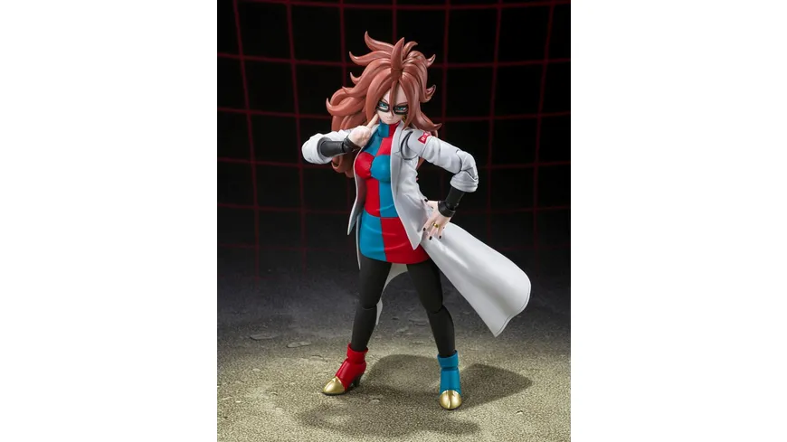 Dragon Ball FighterZ S.H. Figuarts Actionfigur Android 21 (Lab Coat) 15 cm, Anime Figur