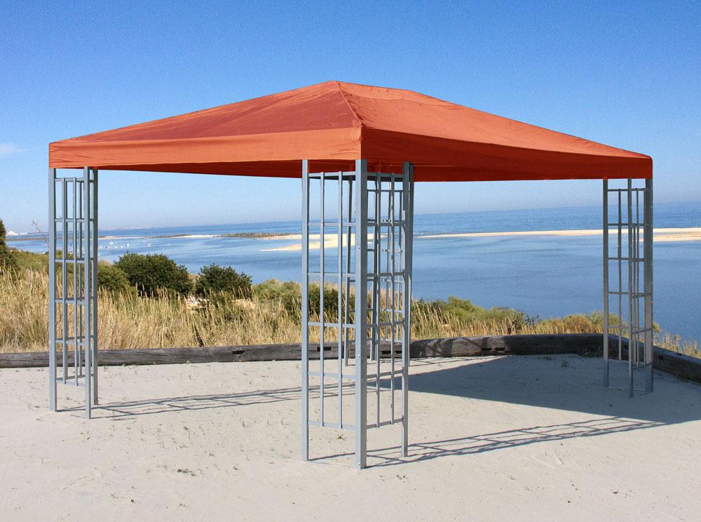 Grasekamp Ersatzdach zu Aluoptik Pavillon 3x4m Terrakotta Rankpavillon universell
