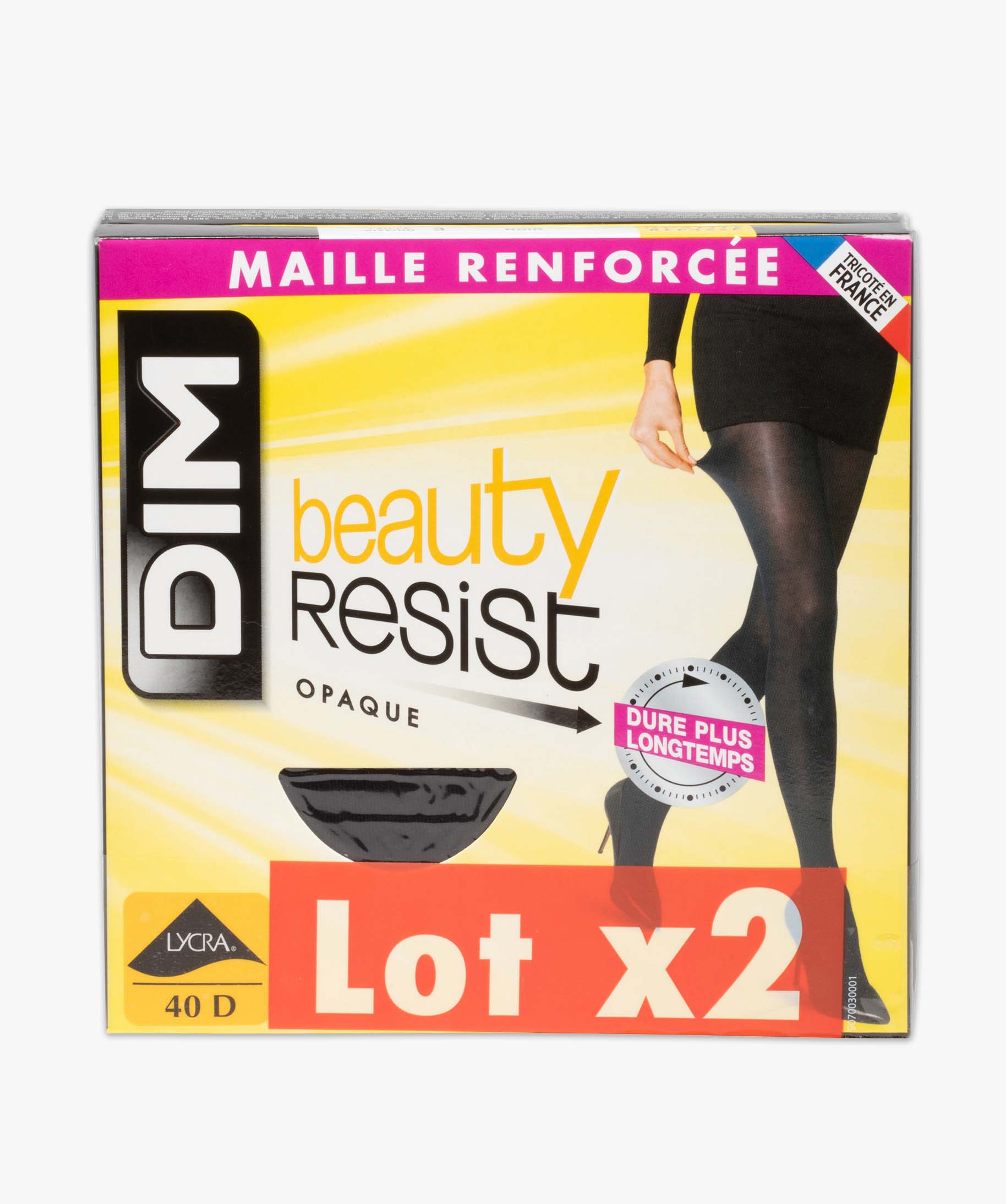 Collants femme opaque Beauty Resist (lot de 2) - DIM noir | GEMO