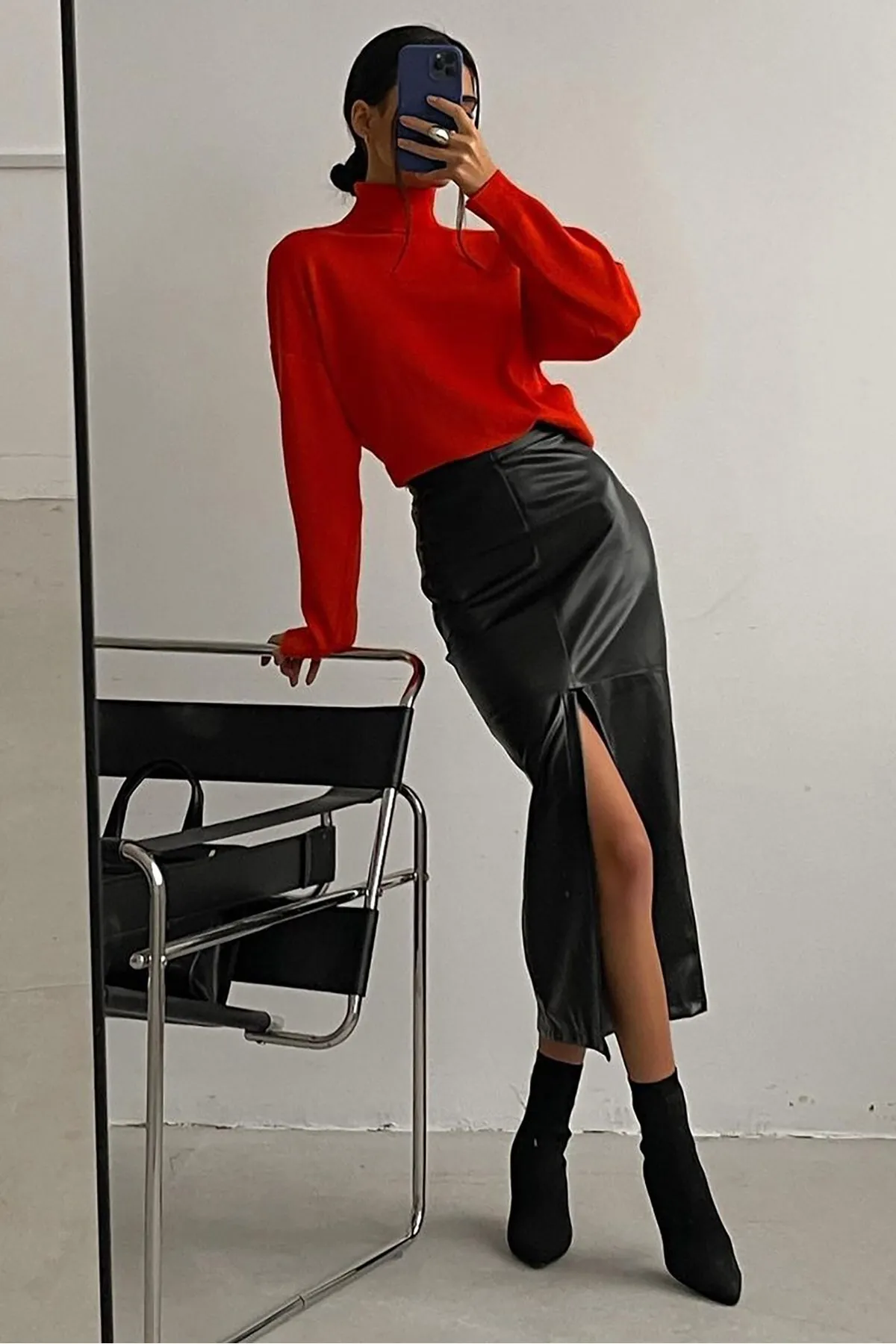 Madmext  Mad Girls Roter Rollkragenpullover Mg1252