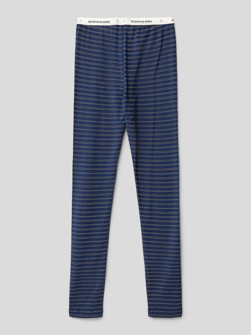 Leggings mit Streifenmuster in blau