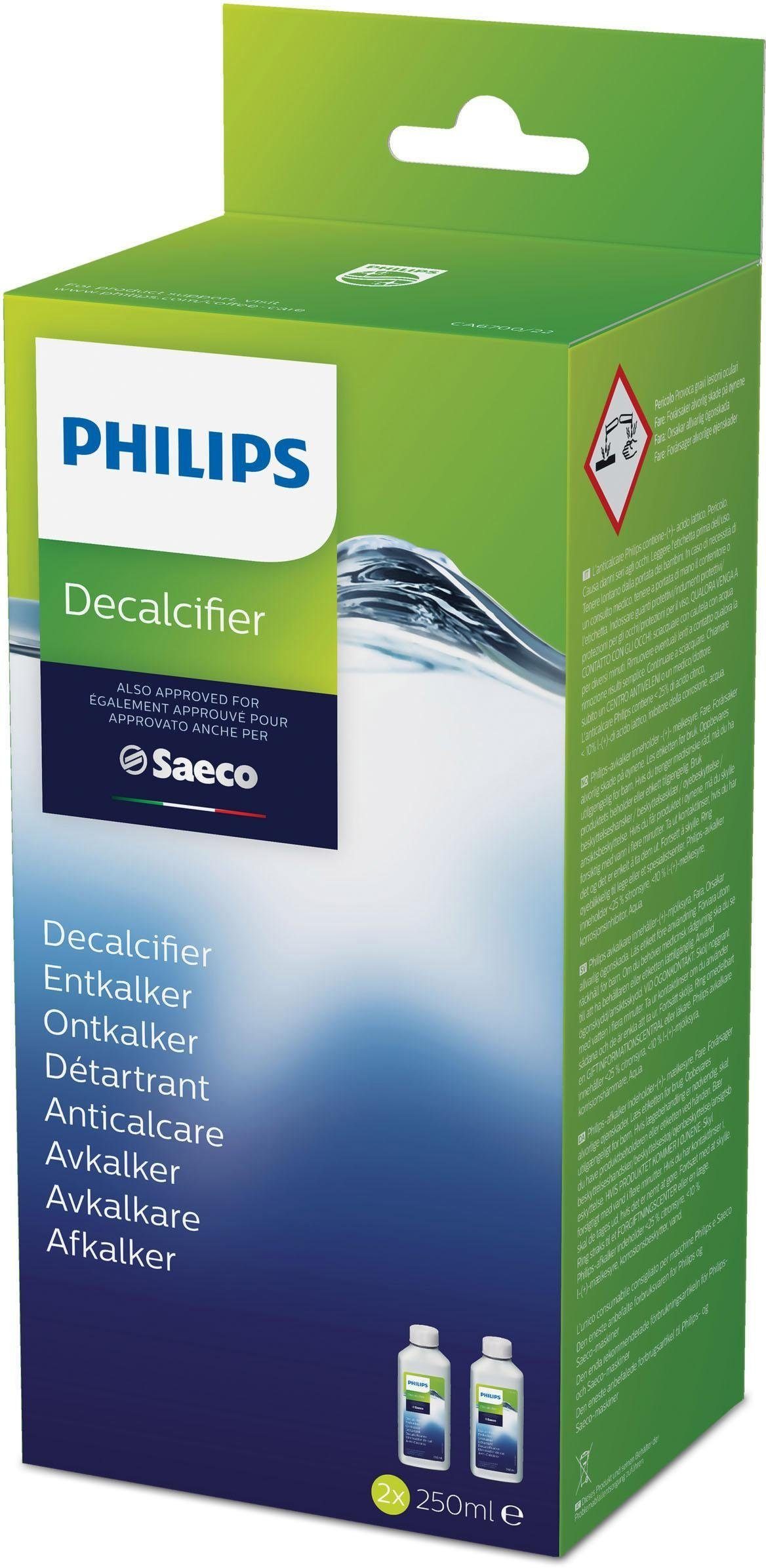 Saeco Philips Saeco CA6700/22 Flüssigentkalker (für Kaffeevollautomaten, 2 x 250 ml Vorteilspack)
