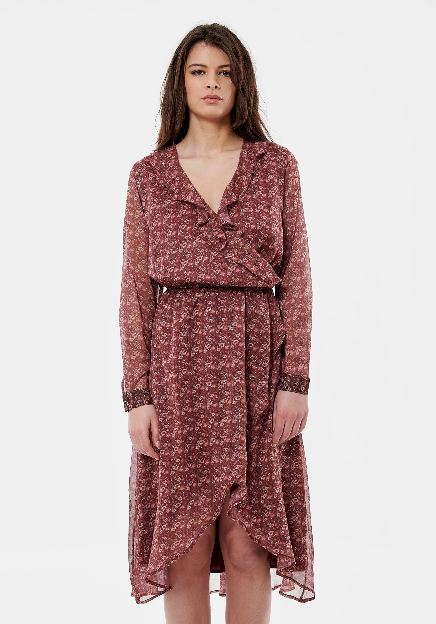 BIBI   Robe portefeuille fleurie femme
