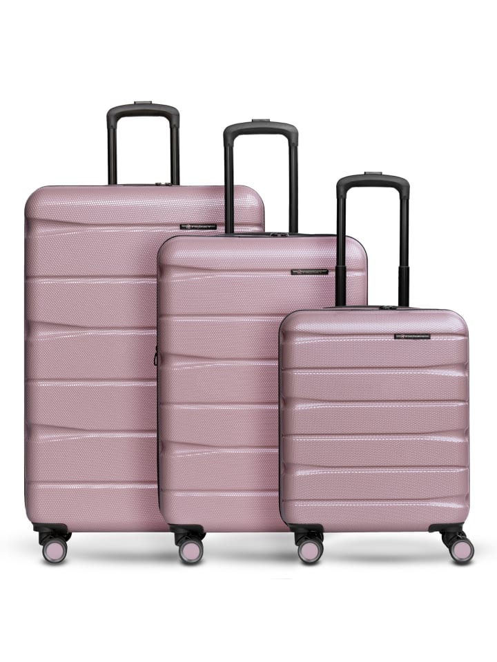 Franky Munich 4.0 4 Rollen Kofferset 3-teilig mit Dehnfalte in shiny rose shiny günstig kaufen onesize
