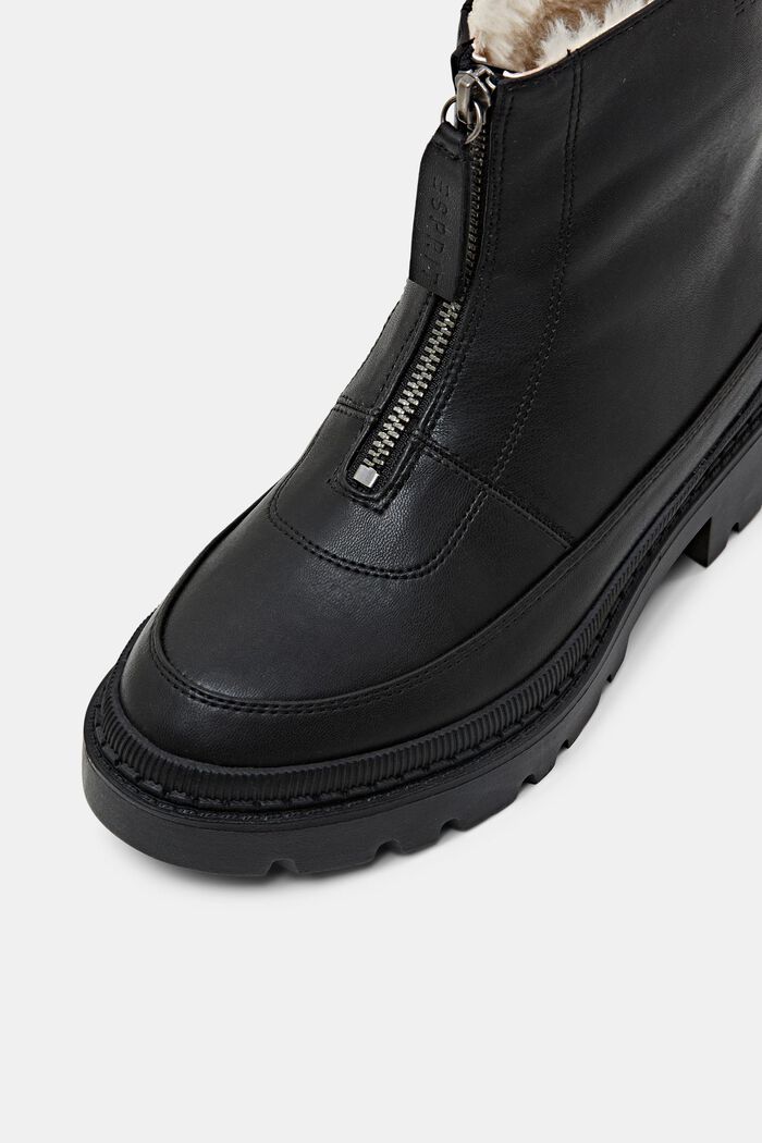 Reißverschlussboots in Lederoptik