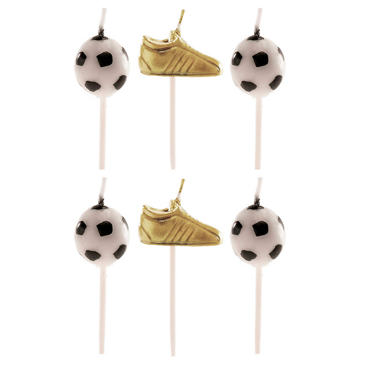 Geburtstagskerzen Fußball WM, 6 Stück
