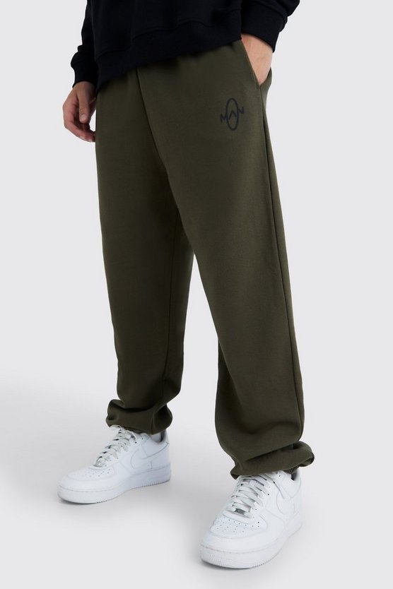Oversize Jogginghose mit Man-Print