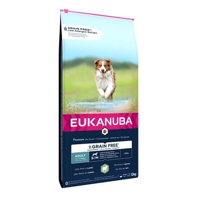 Eukanuba Grain Free Adult Small & Medium Breed Lamm