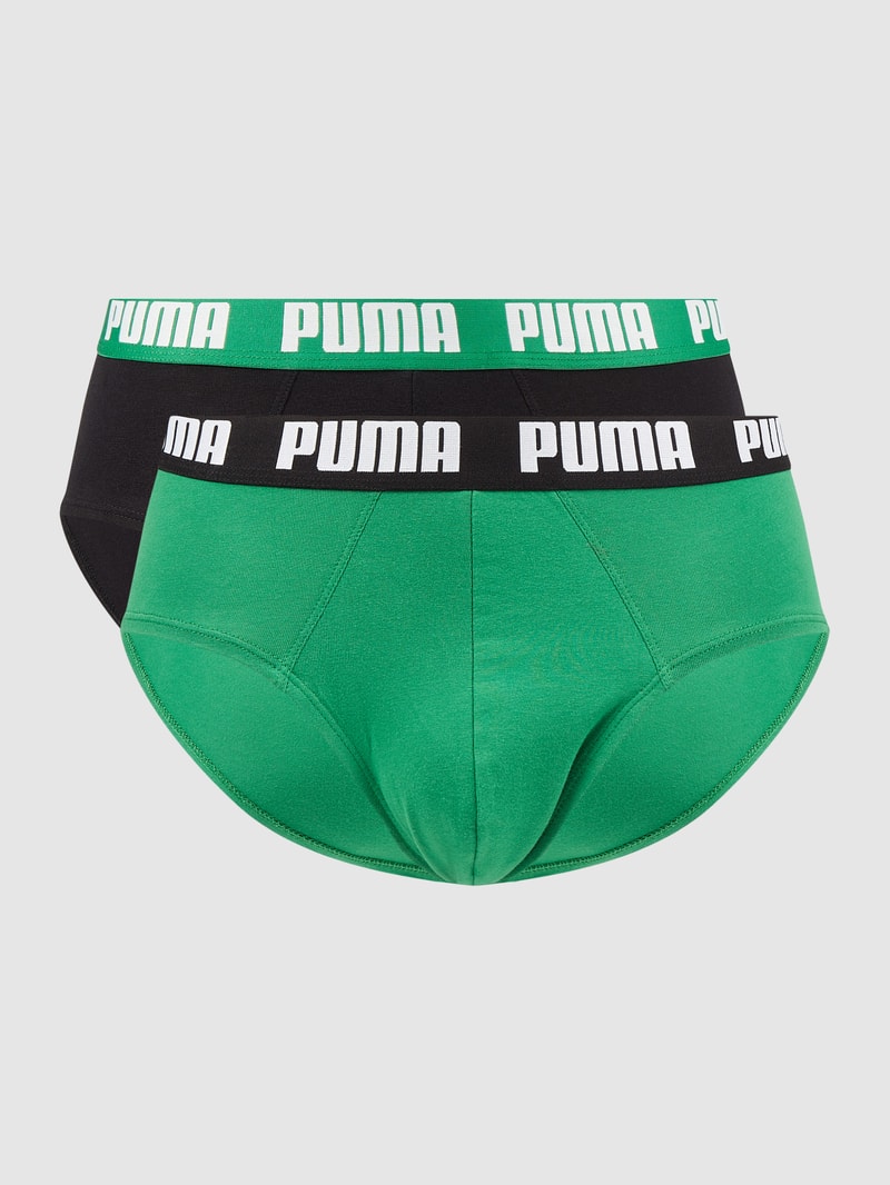 Slip mit Stretch-Anteil im 2er-Pack in grün