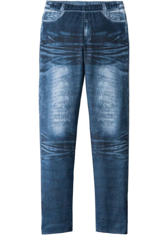 Mädchen Leggings mit Denimdruck