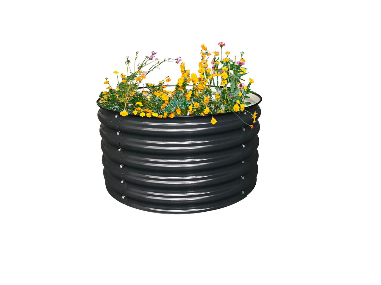 Powertec Garden Stahl Oval Hochbeet - Anthrazit