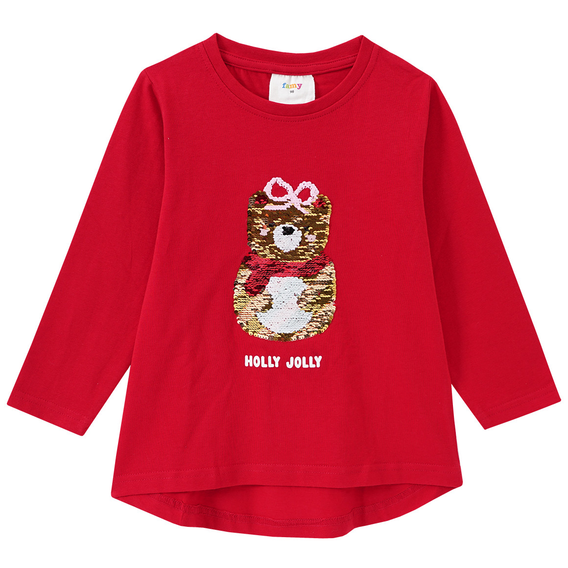 Mädchen Weihnachtsshirt und Leggings im Set rot
