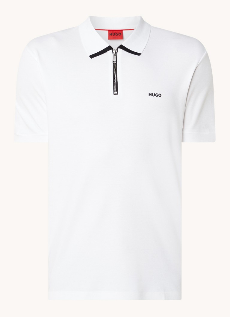 HUGO BOSS Dalomino regulāra piegriezuma polo krekls ar pusrāvējslēdzēju un logotipu