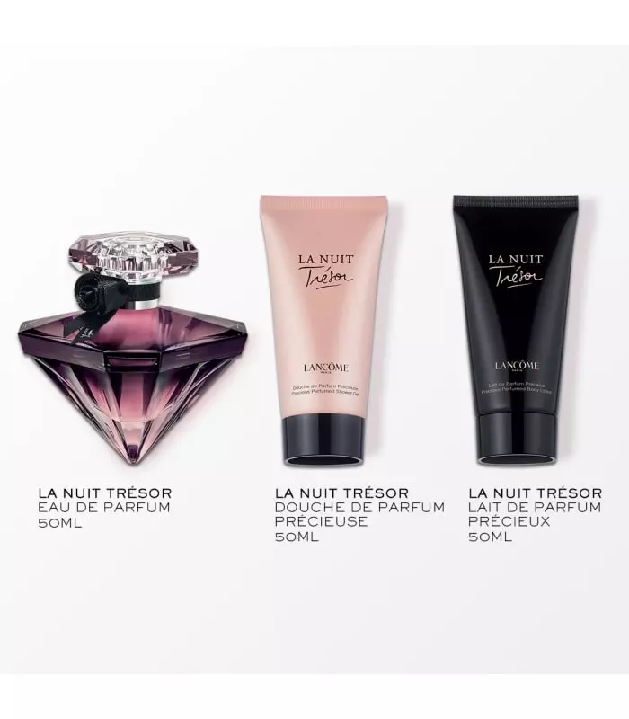 LA NUIT TRESOR Coffret Eau de Parfum + Douche de parfum + Lait de parfum