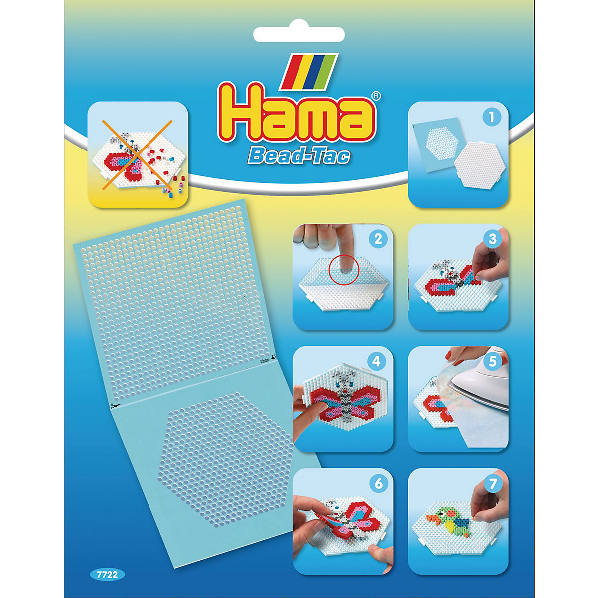 HAMA 7722 Bogen mit Bead-Tac Haftfolie für midi-Stiftplatten im Beutel, wiederverwendbar